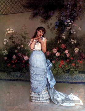 Auguste Toulmouche œuvres - Une femme élégante et élégante Auguste Toulmouche